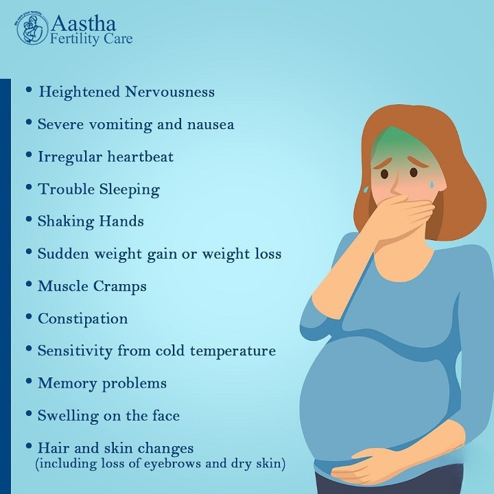 Symptoms of Hypothyroidism and Hyperthyroidism While Pregnant