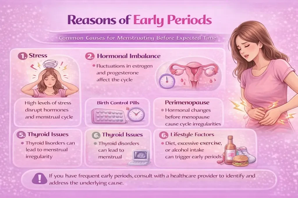 पीरियड्स टाइम से पहले आने का कारण (Reasons of Early Periods)