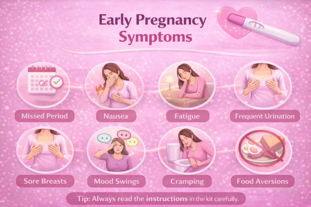 गर्भावस्था के मुख्य और आम लक्षण (Early Pregnancy Symptoms)