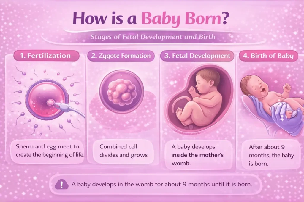 बच्चा कैसे पैदा होता है?(Baccha Kaise Paida Hota Hai)