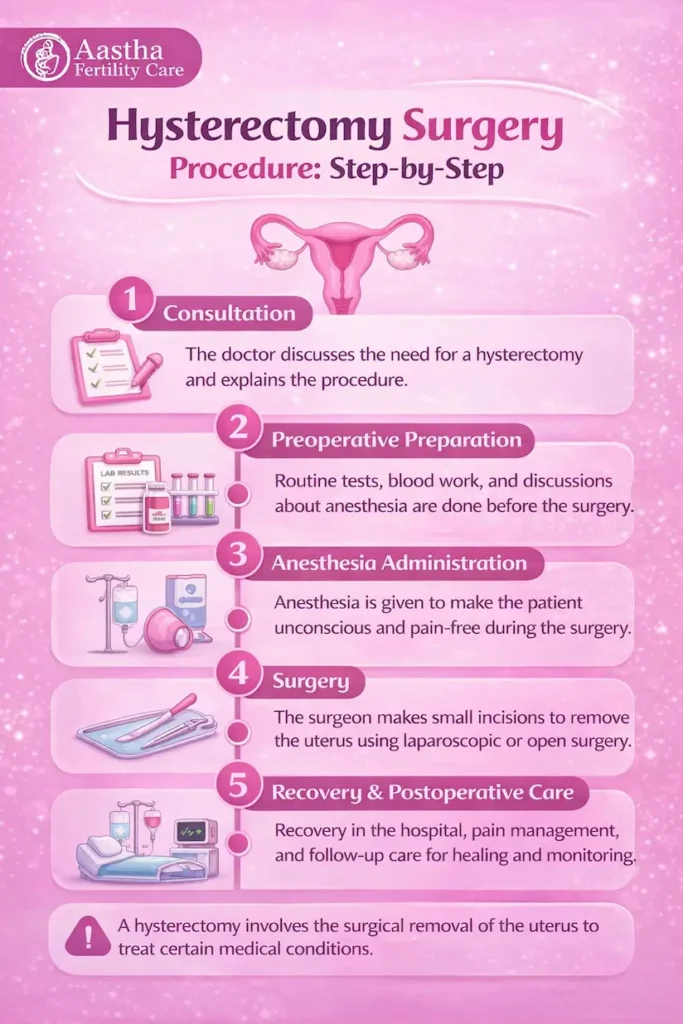 Hysterectomy की प्रक्रिया (Surgery Procedure)
