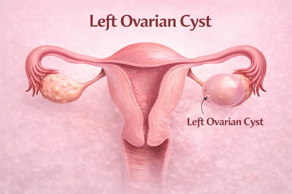 Left Ovarian Cyst in Hindi | बाईं ओवरी में सिस्ट क्या होता है?